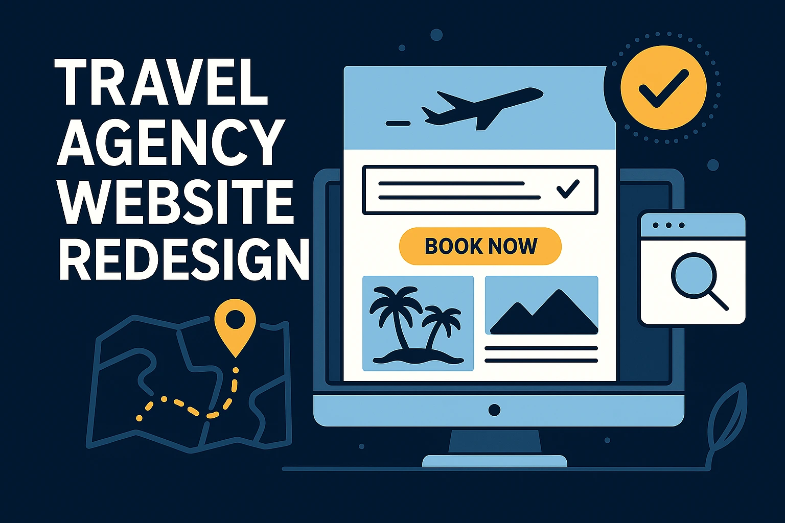 Illustration showing a brand website for consulting firm with redesigned contact form and improved UX.