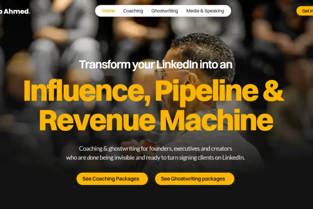 7 Best LinkedIn Ghostwriting Agencies for B2B Founders 12 sa-personal-branding-website-screenshot