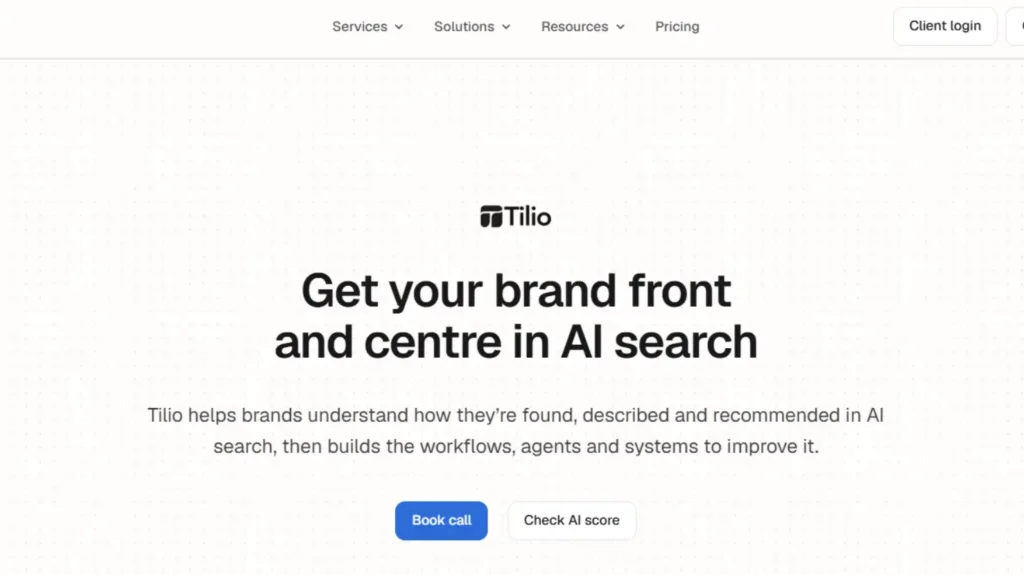 7 Best AEO Agencies for Startups and Small Businesses in 2026 7 tilio-website-screenshot